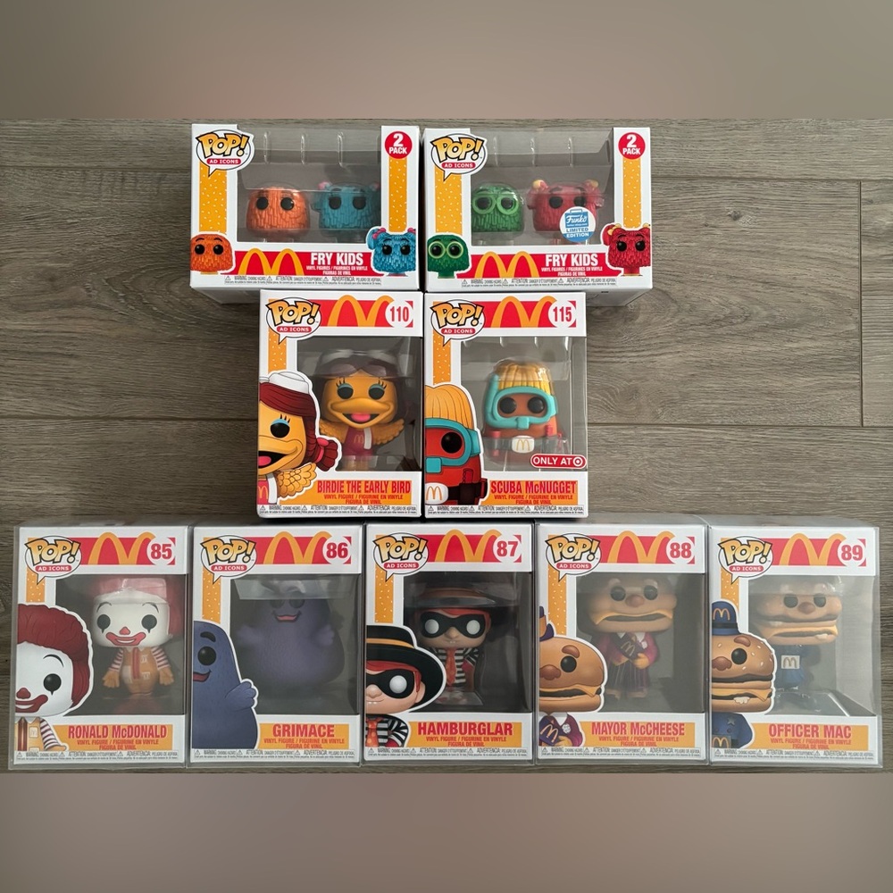 FUNKO POP AD ICONS LOT OF 9 MCDONALD’S POPS NEW IN BOX